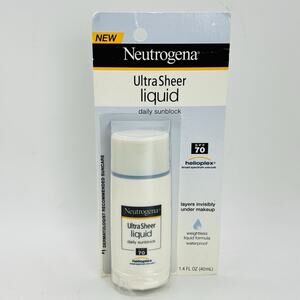 1 Neutrogena Ultra Face Sheer Liquid 1.4oz Daily Facial Sunscreen SPF70 Expired